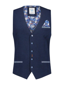 Waistcoat pique navy