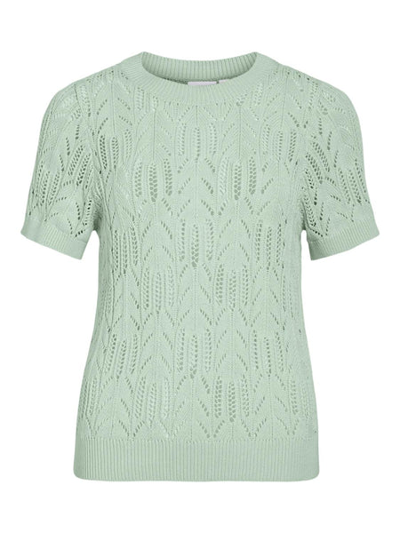 VICOTTI S/S O-NECK KNIT TOP -