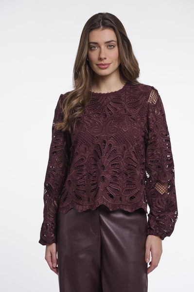 Long balloon sleeve blouse