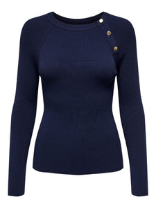 ONLSANNY LS BUTTON O-NECK KNT