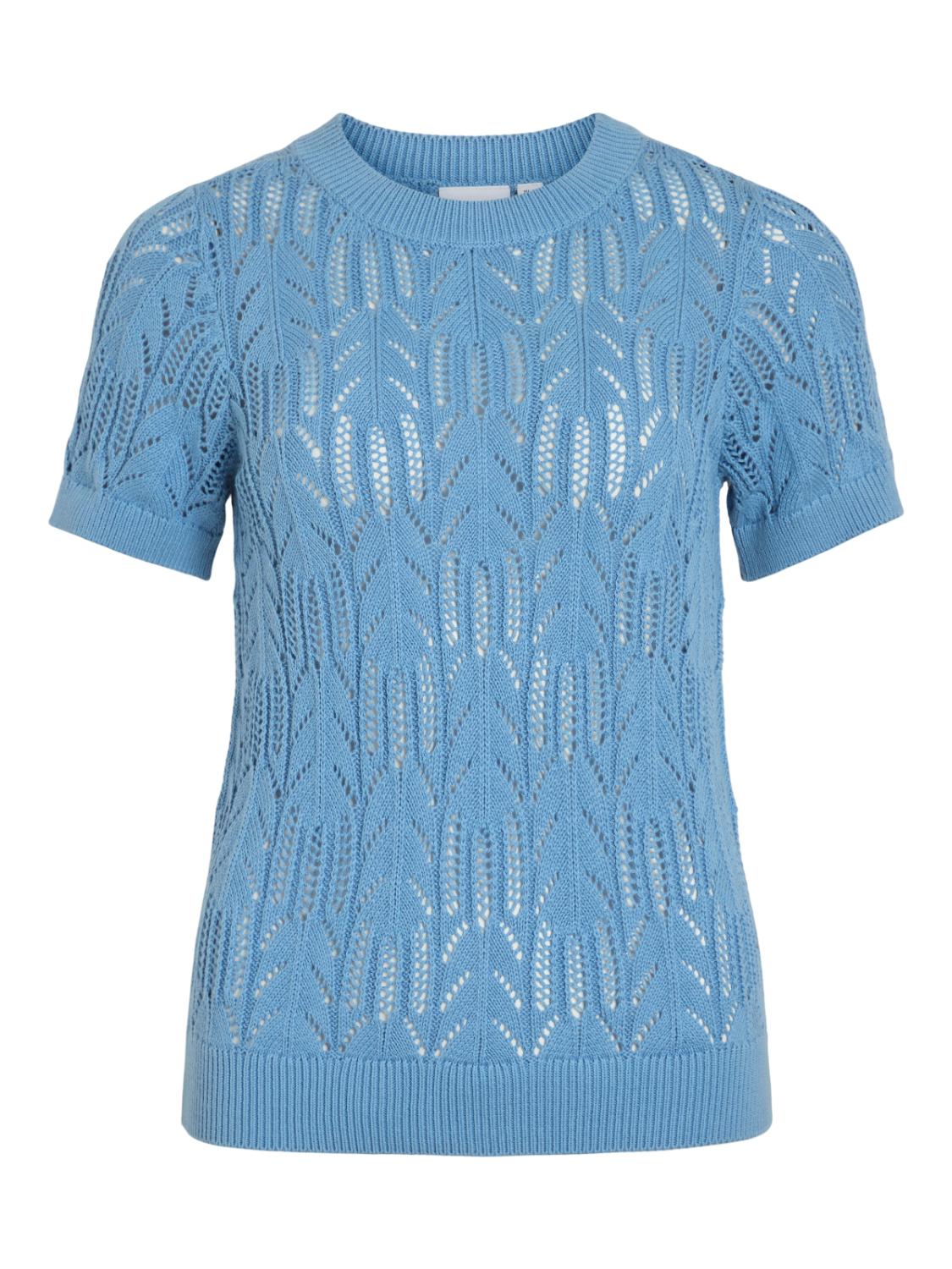VICOTTI S/S O-NECK KNIT TOP -