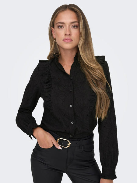 ONLVANESSA LS EMB SHIRT WVN