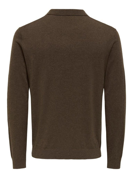 ONSLOUI REG 12 LS MEL POLO KN