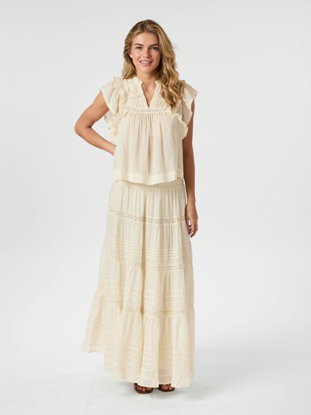 Jayla S voile top light yellow
