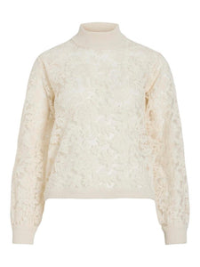 VILOREN HIGHNECK L/S LACE KNI