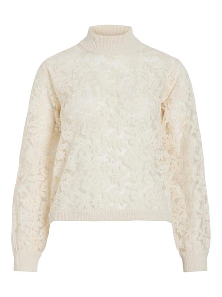 VILOREN HIGHNECK L/S LACE KNI