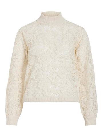 VILOREN HIGHNECK L/S LACE KNI