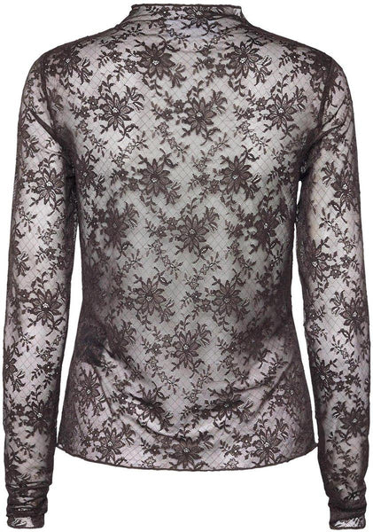 Lace top edana-ls chocolate