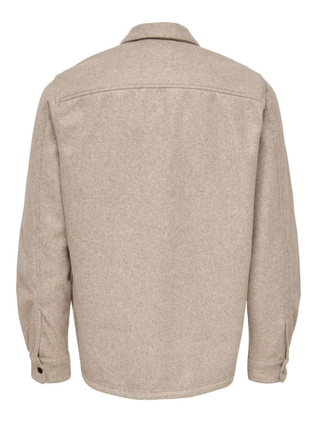 ONSASH OVR WOOLEN LOOK PKT LS