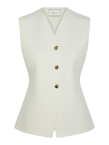 Sway knit waistcoat off white
