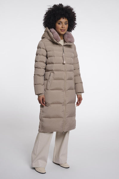 Padded coat with detachable co