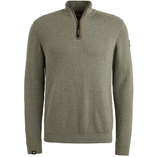 Half zip collar cotton moulin