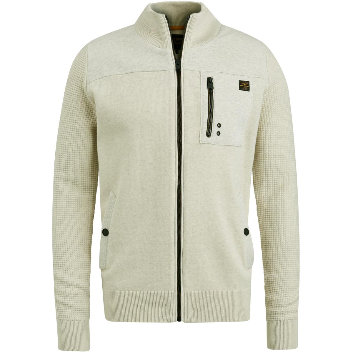 Zip jacket knit sweat combina