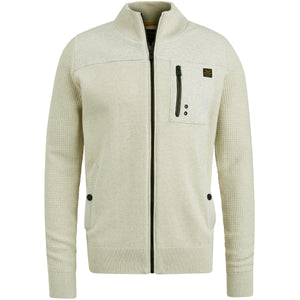 Zip jacket knit sweat combina