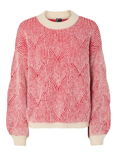 PCJENNA LS O-NECK KNIT NOOS B