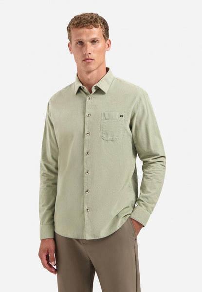 Shirt herringbone light moss