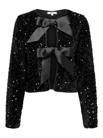 ONLANIKA SEQUINS LS BOW TOP W