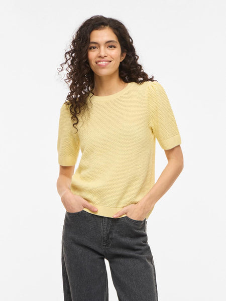 VIDALO O-NECK S/S KNIT TOP -