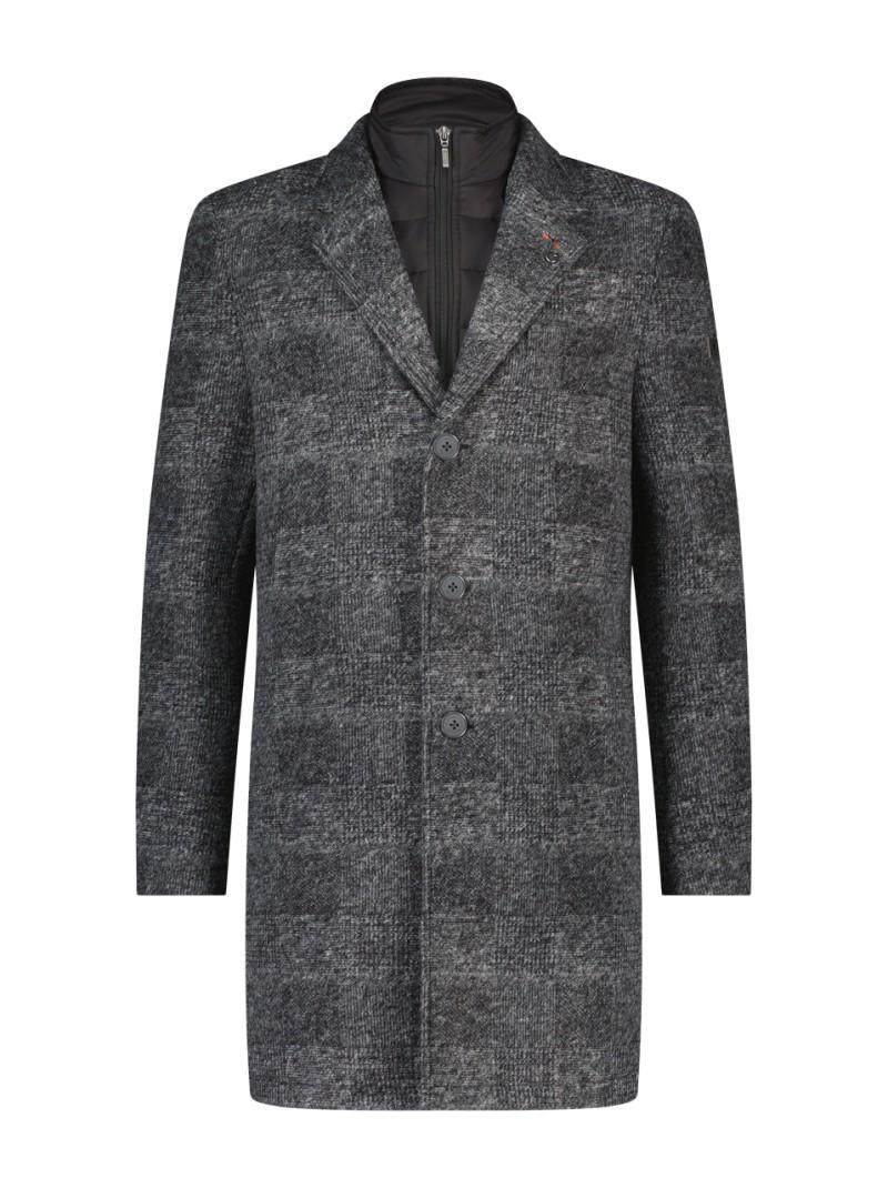 Overcoat check grey