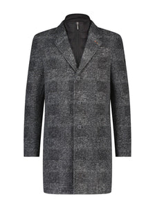 Overcoat check grey