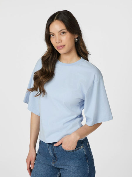 Asha boxy tee light blue