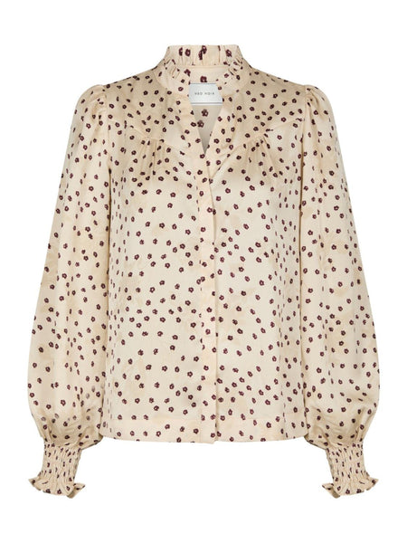 Astrida jacquard blouse creme
