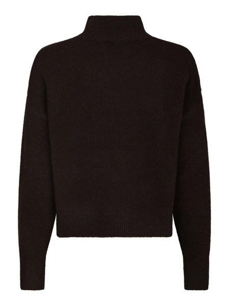 Paulina knit blouse dark brown