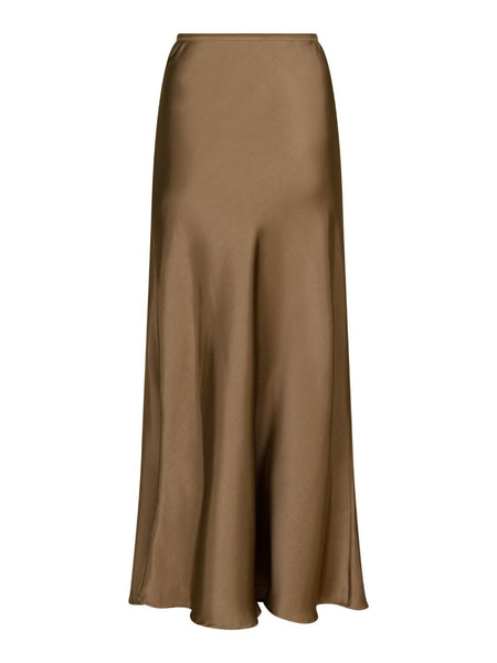 Vicky sateen skirt taupe