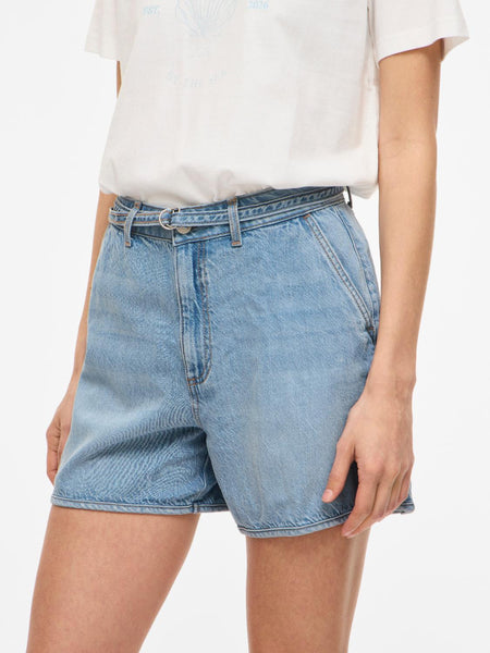 VIKIKI HW BELT DENIM SHORTS L