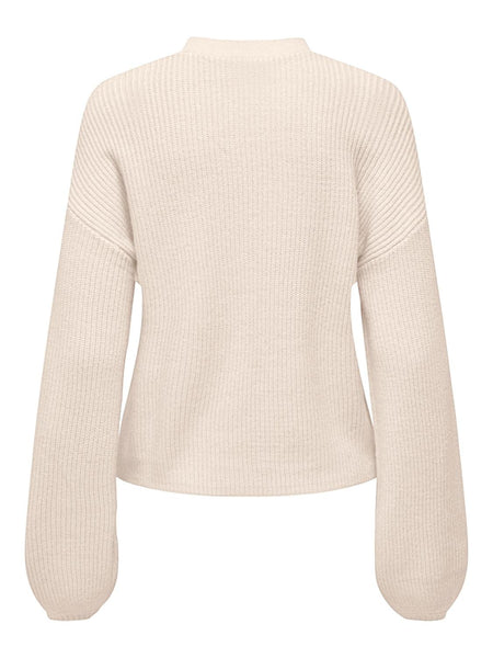 ONLKATIA LS LOOSE RIB V-NECK