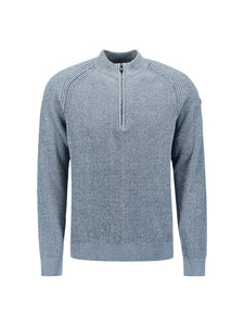Pullover halfzip chenille blue