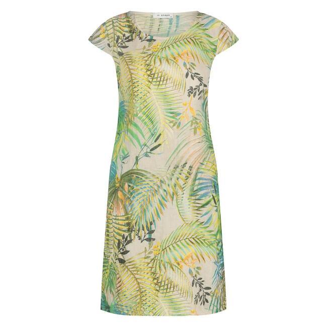 Dress fien leaves sand combi