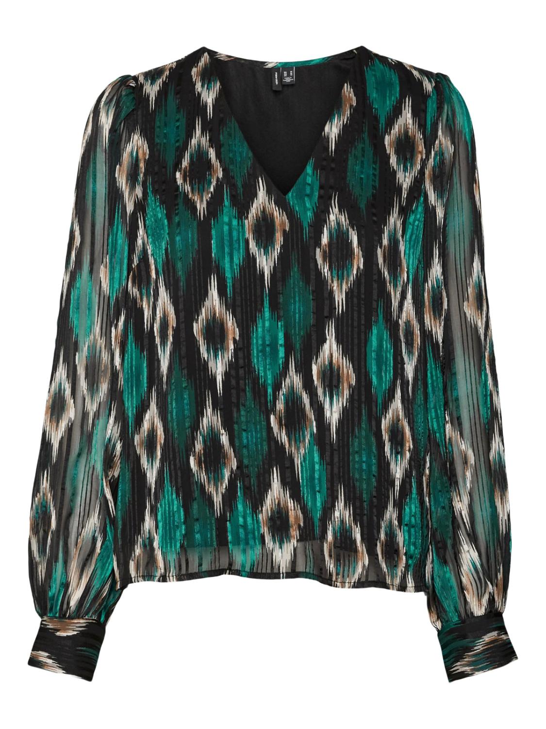 VMEDNA L/S TOP WVN BTQ