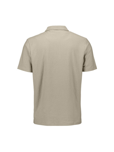 Polo s/s jacquard taupe