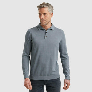 Long sleeve polo cotton modal