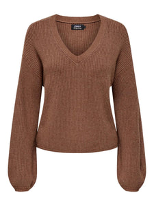 ONLKATIA LS LOOSE RIB V-NECK