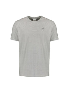 T-shirt crewneck stripes white