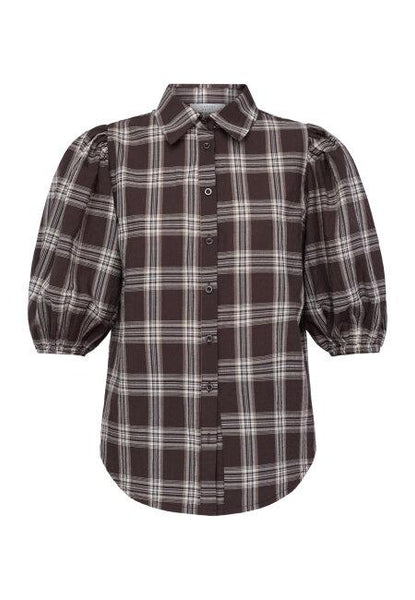 Blouse ella-sh90 brown checks