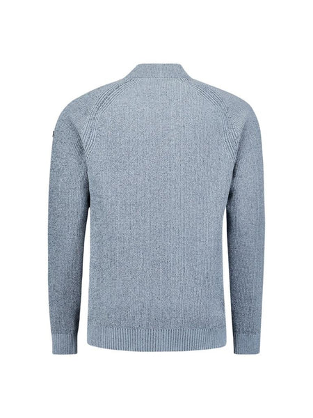 Pullover halfzip chenille blue