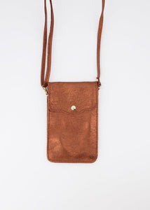 Pona metallic leer koper