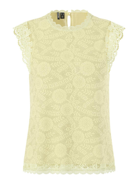 PCOLLINE SL LACE TOP WVN NOOS