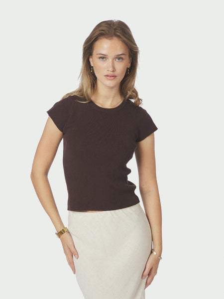 Tirra knit tee brown