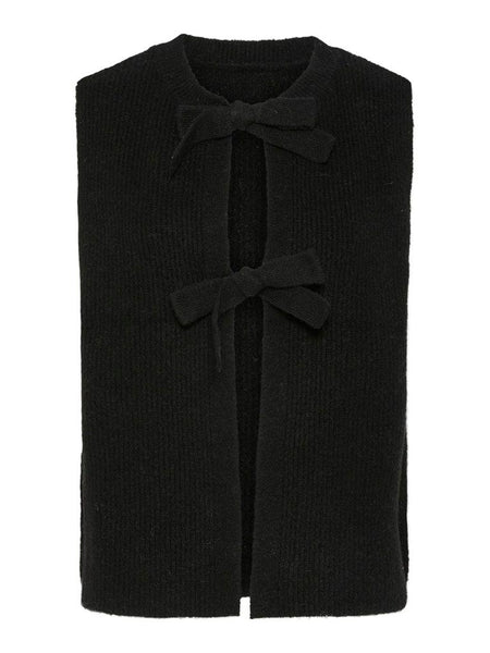 PCSILLY SL REV TIE VEST KNIT
