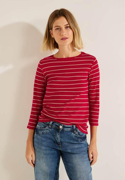NOS Striped Basic boat Neck