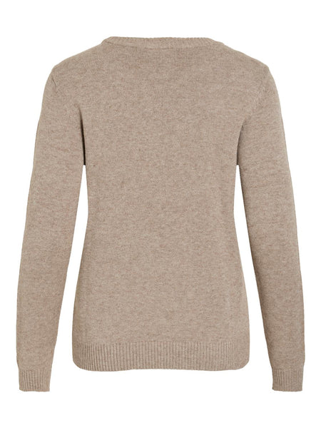 VIRIL O-NECK L/S  KNIT TOP -