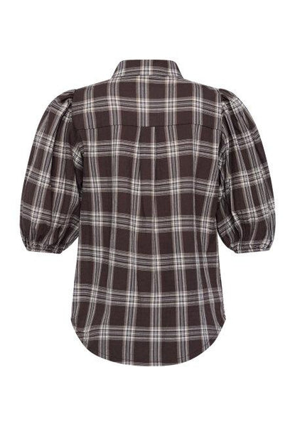 Blouse ella-sh90 brown checks