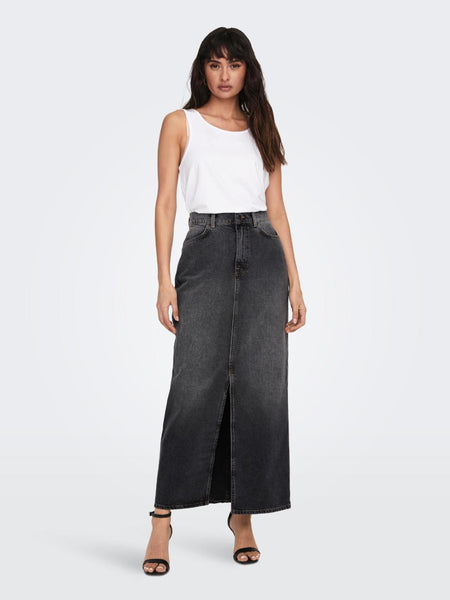 ONLCILLA LONG SLIT SKIRT DNM