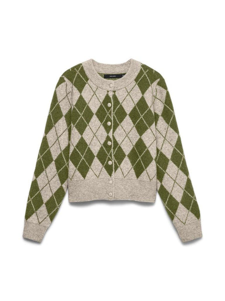 VMHALO LS O-NECK ARGYLE CARDI