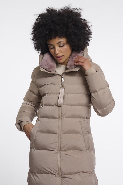 Padded coat with detachable co