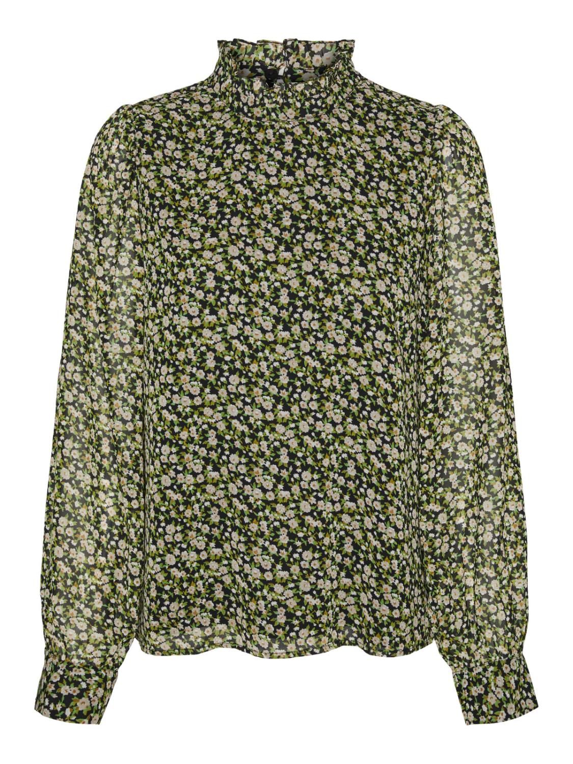 VMHOLLY VICA LS FRILL TOP WVN